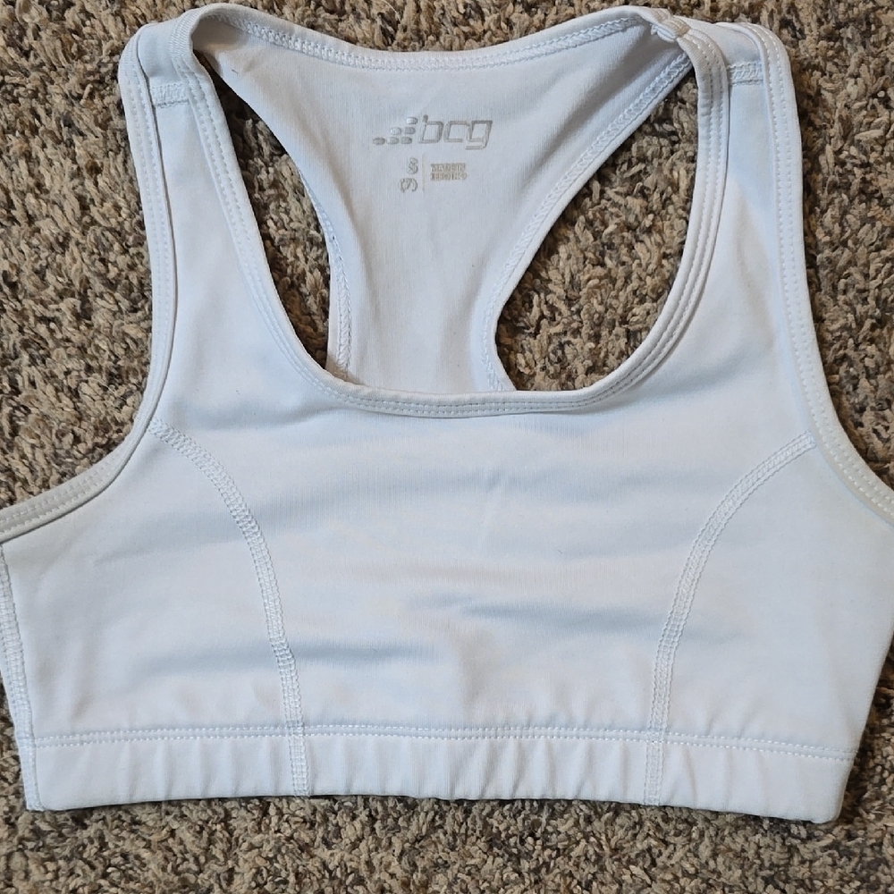 BCG Girl's White Sports Bra - Small (7)
